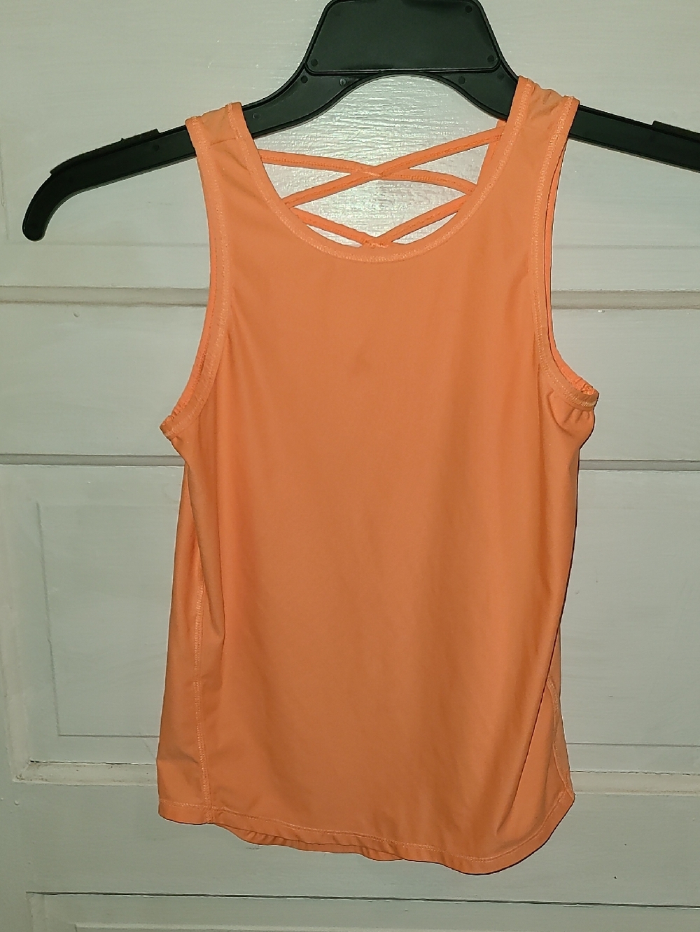DSG Girl's Crisscross Back Tank Top - Peach Orange